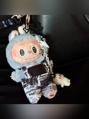 Taylor Swift Reputation Labubu Outfit Overalls Rep Era Bag charm accessory cute